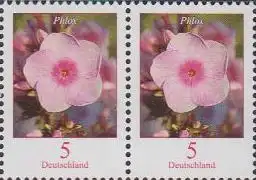 D,Bund MiNr. 3296 Paar Freim. Blumen, Phlox, waager. Paar (2 x 5)