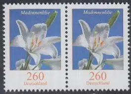 D,Bund Mi.Nr. 3207 Paar Freim. Blumen, Lilie, waager. Paar (2 x 260)