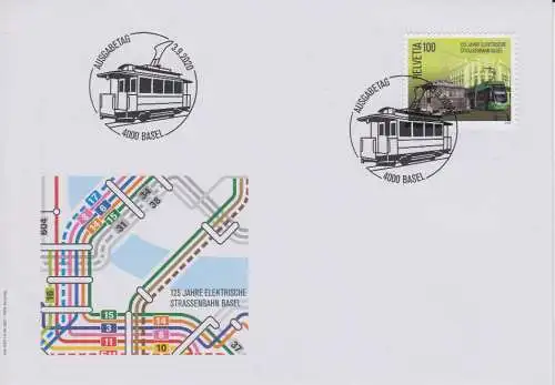 Schweiz Mi.Nr. 2678, 125 Jahre elektrische Straßenbahn in Basel