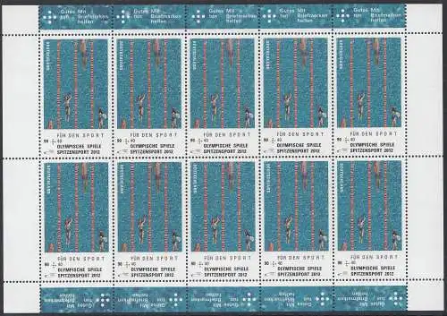 D,Bund Mi.Nr. 2925 Sporthilfe, Olymp. Sommerspiele London, Schwimmen (90+40)