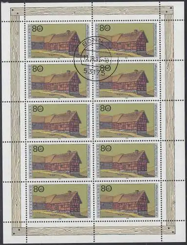 D,Bund Mi.Nr. Klbg. 1819 Wohlf. 95, Bauernhaus Eifel (m.10x1819)