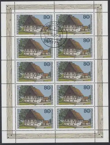 D,Bund Mi.Nr. Klbg. 1820 Wohlf. 95, Bauernhaus Sachsen (m.10x1820)