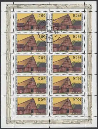 D,Bund Mi.Nr. Klbg. 1821 Wohlf. 95, Bauernhaus Norddt. (m.10x1821)