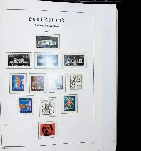 älterer Leuchtturm Klemmbinder m. Vordruckblättern Bund 1949-1970 SF auch Marken