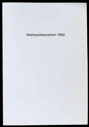 4 Klappkarten Weihnachten / Wohlfahrt aus den Jahren 1992 / 1993