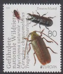 D,Bund Mi.Nr. 3605 Europa 2021, Gefährdete Wildtiere (80)