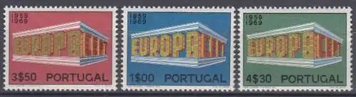 Portugal Mi.Nr. 1070-1072 Europa 1969 (3 Werte)