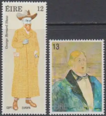 Irland Mi.Nr. 417-18 Europa 80, Bedeutende Persönlichkeiten (2 Werte)