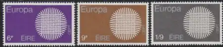 Irland Mi.Nr. 239-41 Europa 70, Flechtwerk (3 Werte)