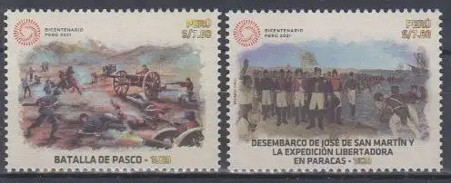 Peru Mi.Nr. 2928-2928, 200. Jahrestag der Landung der Befreiungsarmee in Paracas