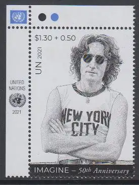 UNO New York MiNr. 1812 Weltfriedenstag, 50 Jahre Lied Imagine von John Lennon