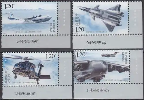 China-VR MiNr. 5273-5276 Luftfahrt (4 Werte)