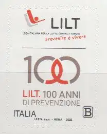 Italien MiNr. 4400, 100 Jahre Italienische Liga für die Bekämpfung von Tumoren