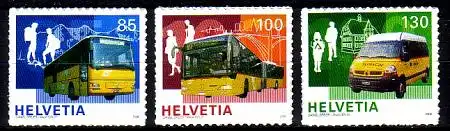 Schweiz Mi.Nr. 1956-58 100 Jahre Postautobusse (3 Werte)