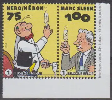 Belgien MiNr. 5128-5129 100. Geburtstag von Marc Sleen, 75 Jahre Comicfigur Nero