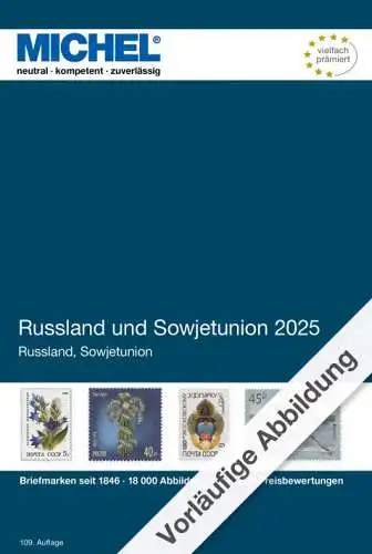 Michel Europa Katalog Band 16 - Russland und Sowjetunion 2025 (EVT 8.11.2024)