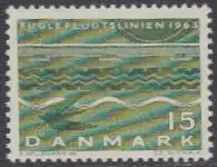 Dänemark Mi.Nr. 413y Vogelfluglinie, Eisenbahnschiene, Vogel (15)