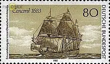 D,Bund Mi.Nr. 1180 Einwanderg.Deutscher i.Amerika, Segelschiff Concord (80)