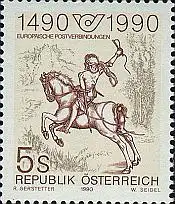 Österreich Mi.Nr. 1978 Der kleine Postreiter, Stich von Dürer (5)