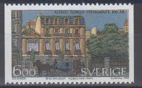 Schweden Mi.Nr. 1918 100Jahre Alfred-Nobel-Testament, Villa in Paris