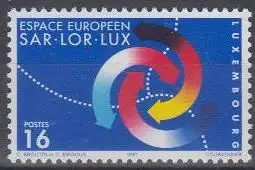 Luxemburg Mi.Nr. 1425, 1997 Europäische Region Saar - Lor - Lux