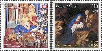 D,Bund Mi.Nr. 2226-2227 Weihnachten 2001 (2 Werte)