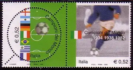 Italien Mi.Nr. Zdr.2884-85 Fussballweltmeister