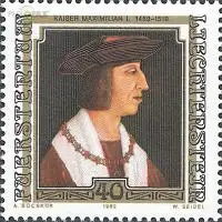 Liechtenstein Mi.Nr. 809 Kaiser Maximilian I, Gemälde (40)