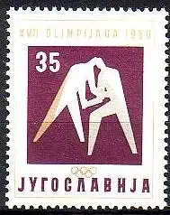 Jugoslawien Mi.Nr. 912 Olympische Spiele Rom 1960, Ringer (35)