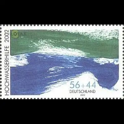 D,Bund Mi.Nr. 2278C Hochwasserhilfe 2002, Wellen, gez. K 13:14 (56+44)