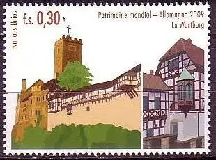 UNO Genf Mi.Nr. 647 UNESCO-Welterbe, Deutschland, Wartburg (0,30)