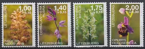 Luxemburg MiNr. 2379-2382 Heimische Orchideen