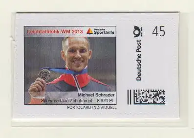 Leichtathletik WM 2013 Michael Schrader Zenkampf Silber (Marke Individuell skl)