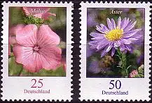 D,Bund Mi.Nr. 2462-63 Freim. Blumen (2 Werte)