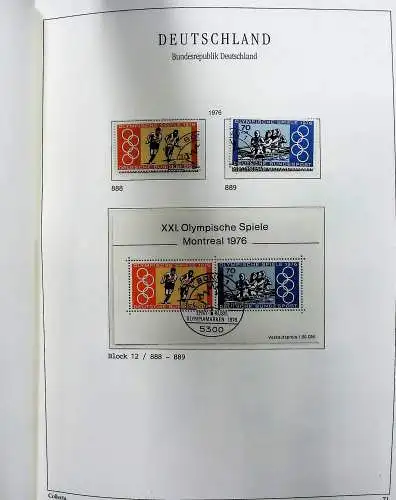 Vordruckblätter Bund mit Marken aus 1976-1995 (gest.) im Schraubbinder