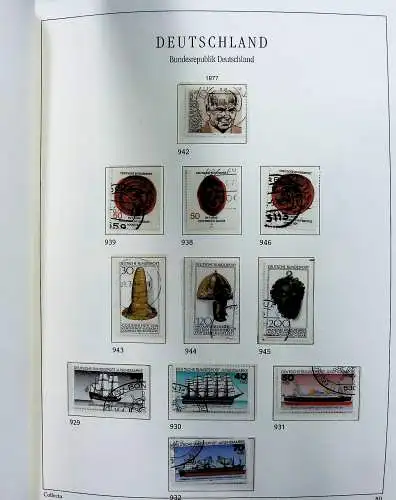 Vordruckblätter Bund mit Marken aus 1976-1995 (gest.) im Schraubbinder