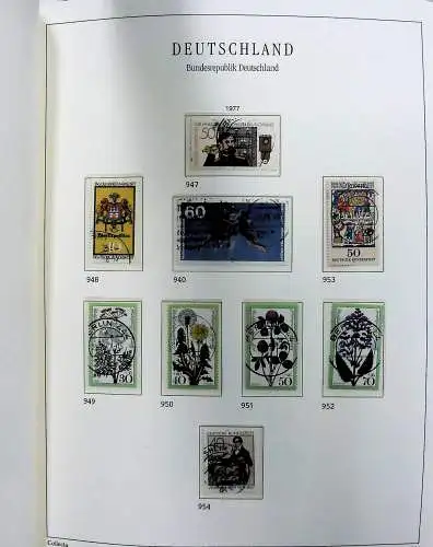 Vordruckblätter Bund mit Marken aus 1976-1995 (gest.) im Schraubbinder