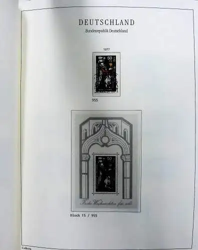 Vordruckblätter Bund mit Marken aus 1976-1995 (gest.) im Schraubbinder
