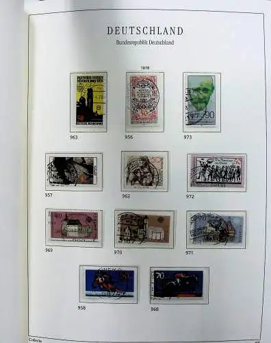 Vordruckblätter Bund mit Marken aus 1976-1995 (gest.) im Schraubbinder