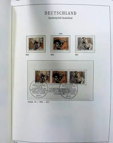 Vordruckblätter Bund mit Marken aus 1976-1995 (gest.) im Schraubbinder