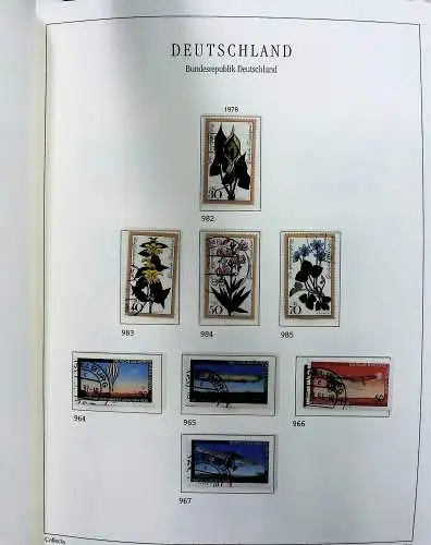 Vordruckblätter Bund mit Marken aus 1976-1995 (gest.) im Schraubbinder
