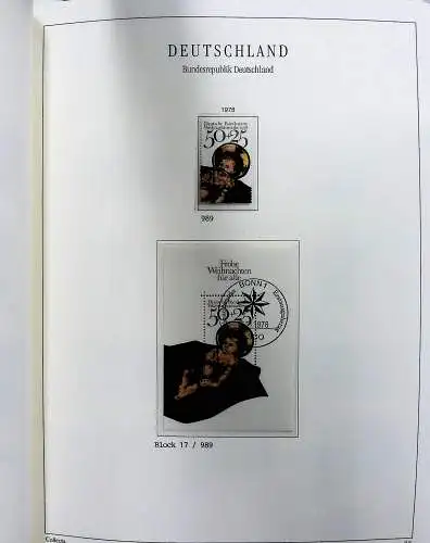 Vordruckblätter Bund mit Marken aus 1976-1995 (gest.) im Schraubbinder