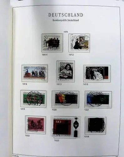 Vordruckblätter Bund mit Marken aus 1976-1995 (gest.) im Schraubbinder
