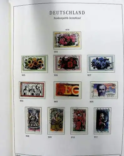 Vordruckblätter Bund mit Marken aus 1976-1995 (gest.) im Schraubbinder