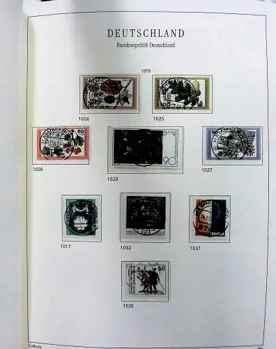 Vordruckblätter Bund mit Marken aus 1976-1995 (gest.) im Schraubbinder