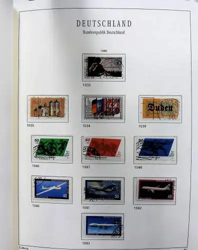 Vordruckblätter Bund mit Marken aus 1976-1995 (gest.) im Schraubbinder