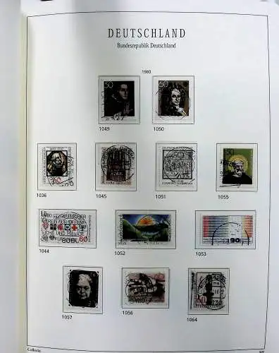 Vordruckblätter Bund mit Marken aus 1976-1995 (gest.) im Schraubbinder