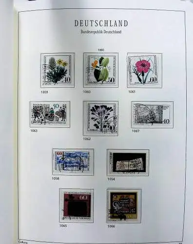 Vordruckblätter Bund mit Marken aus 1976-1995 (gest.) im Schraubbinder