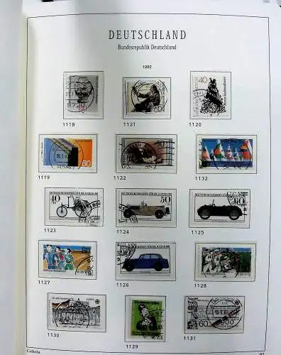 Vordruckblätter Bund mit Marken aus 1976-1995 (gest.) im Schraubbinder