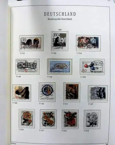 Vordruckblätter Bund mit Marken aus 1976-1995 (gest.) im Schraubbinder